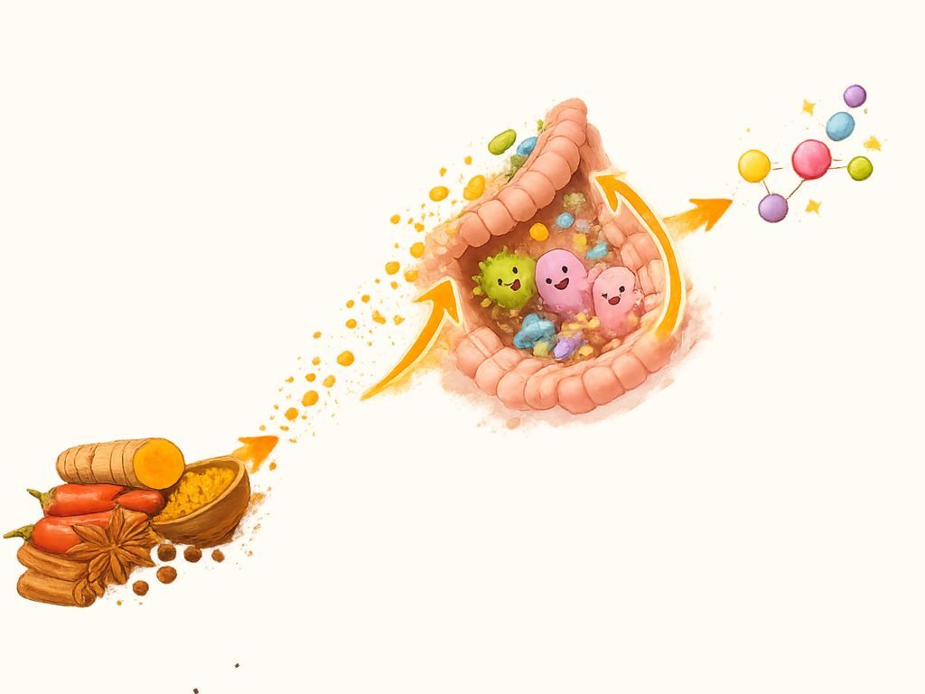 Comment les épices modifient le microbiote-schéma